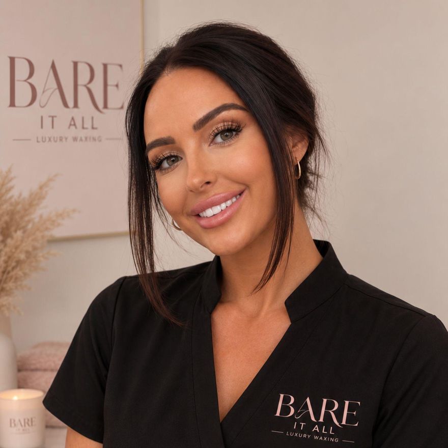 Bare It All luxury waxing therapist in the branded treatment room